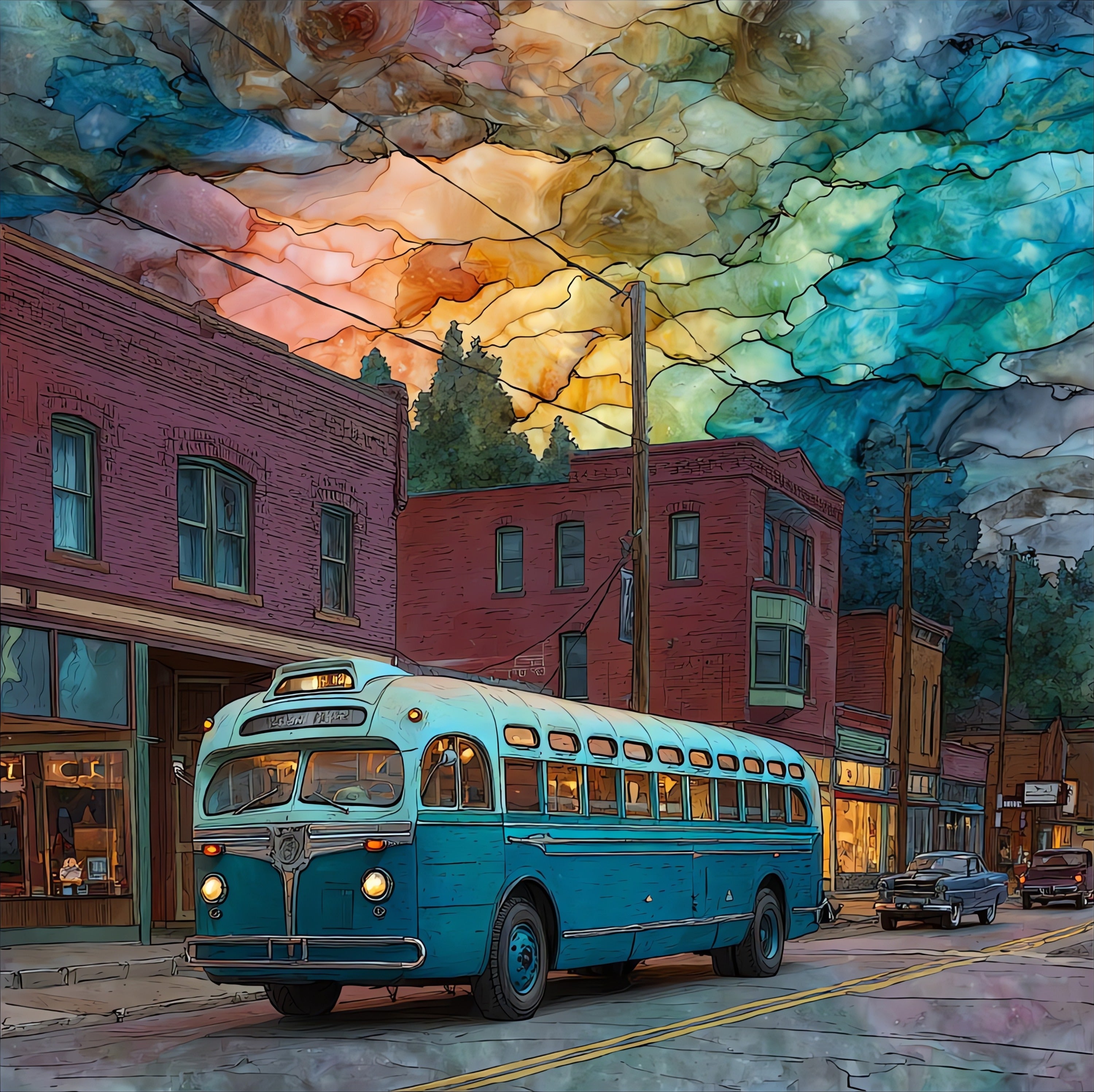 Hibbing Greyhound Bus Museum — ceramic art tile