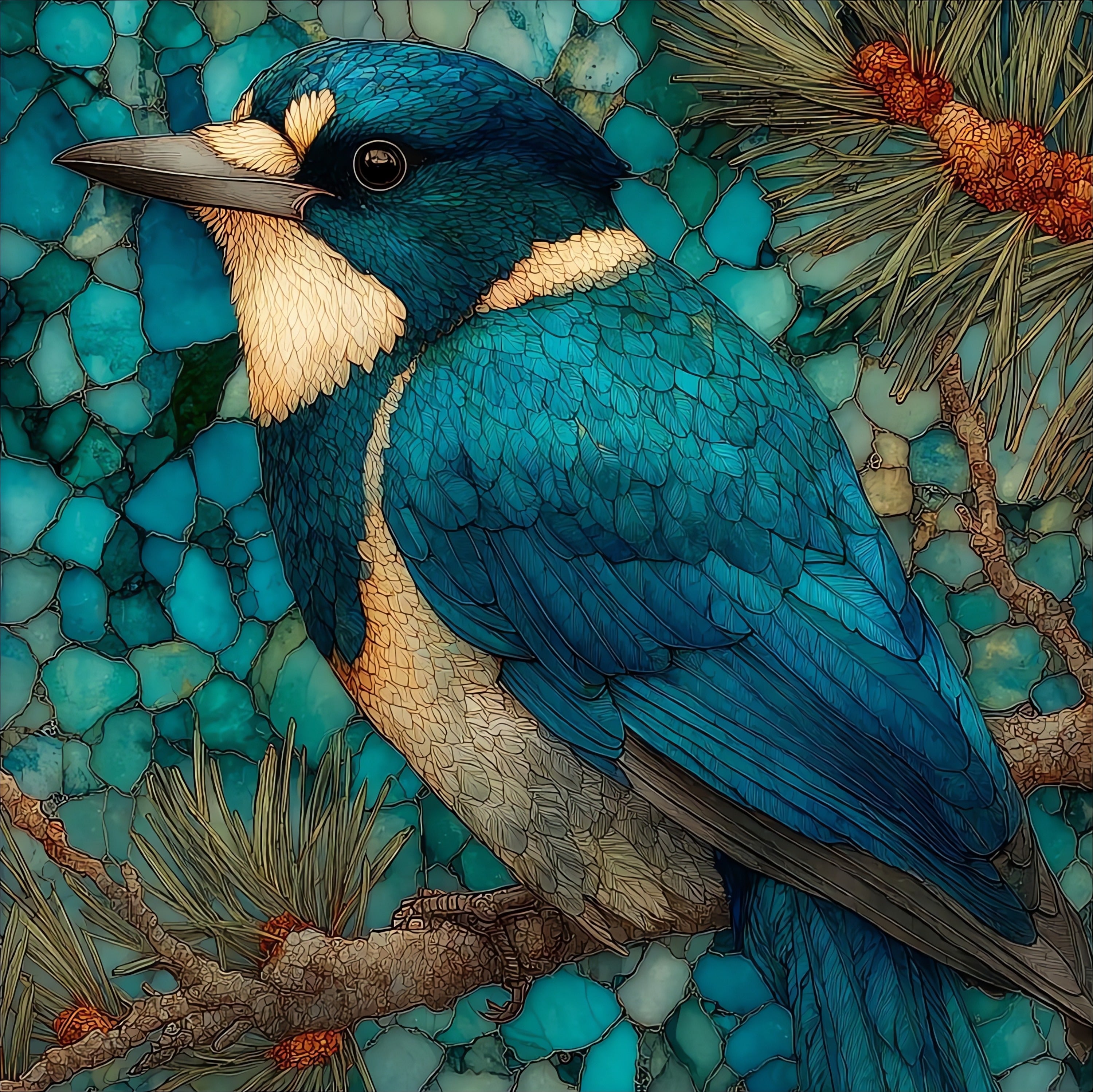 a Clark's nutcracker on — ceramic art tile