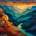 Grand Canyon Bright Angel Shale red — ceramic art tile