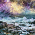 the wild rocky shoreline — ceramic art tile