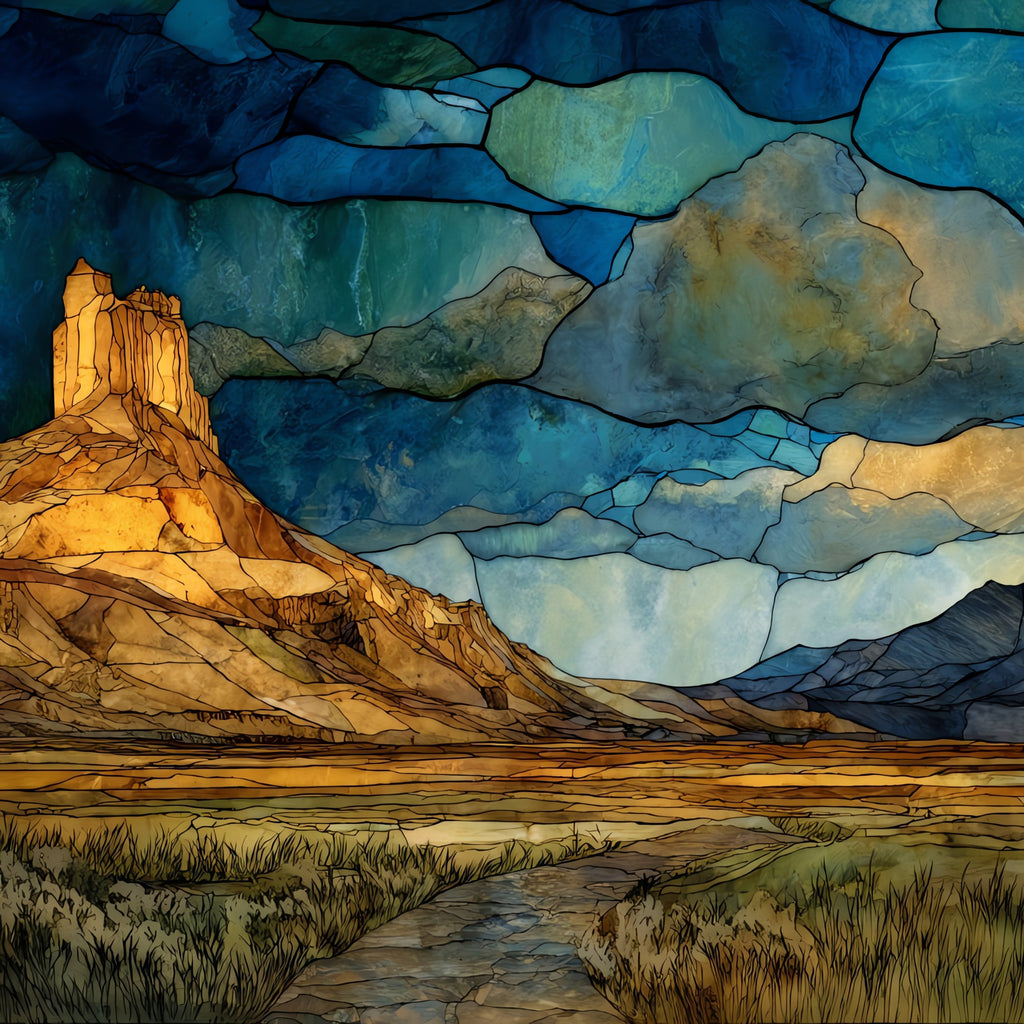Split Rock on the Sweetwater Oregon — ceramic art tile