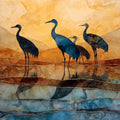 the Rowe Sanctuary crane roost on — ceramic art tile