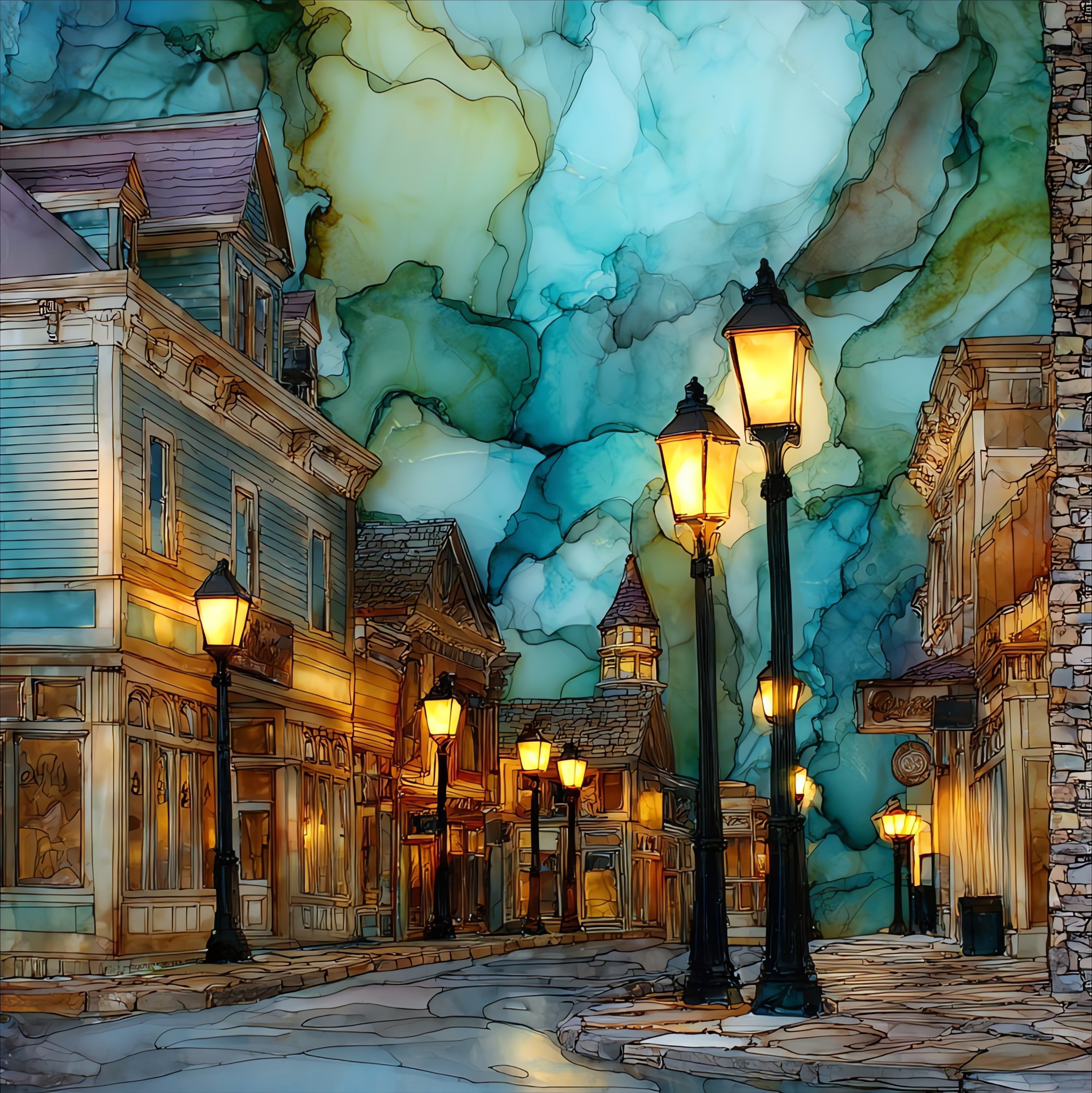 Deadwood historic Main Street — ceramic art tile