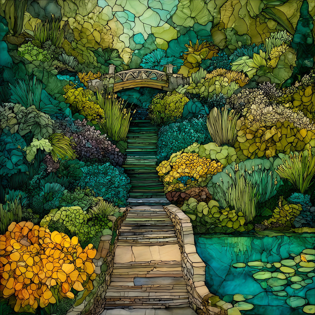 the Pella Sunken Gardens — ceramic art tile