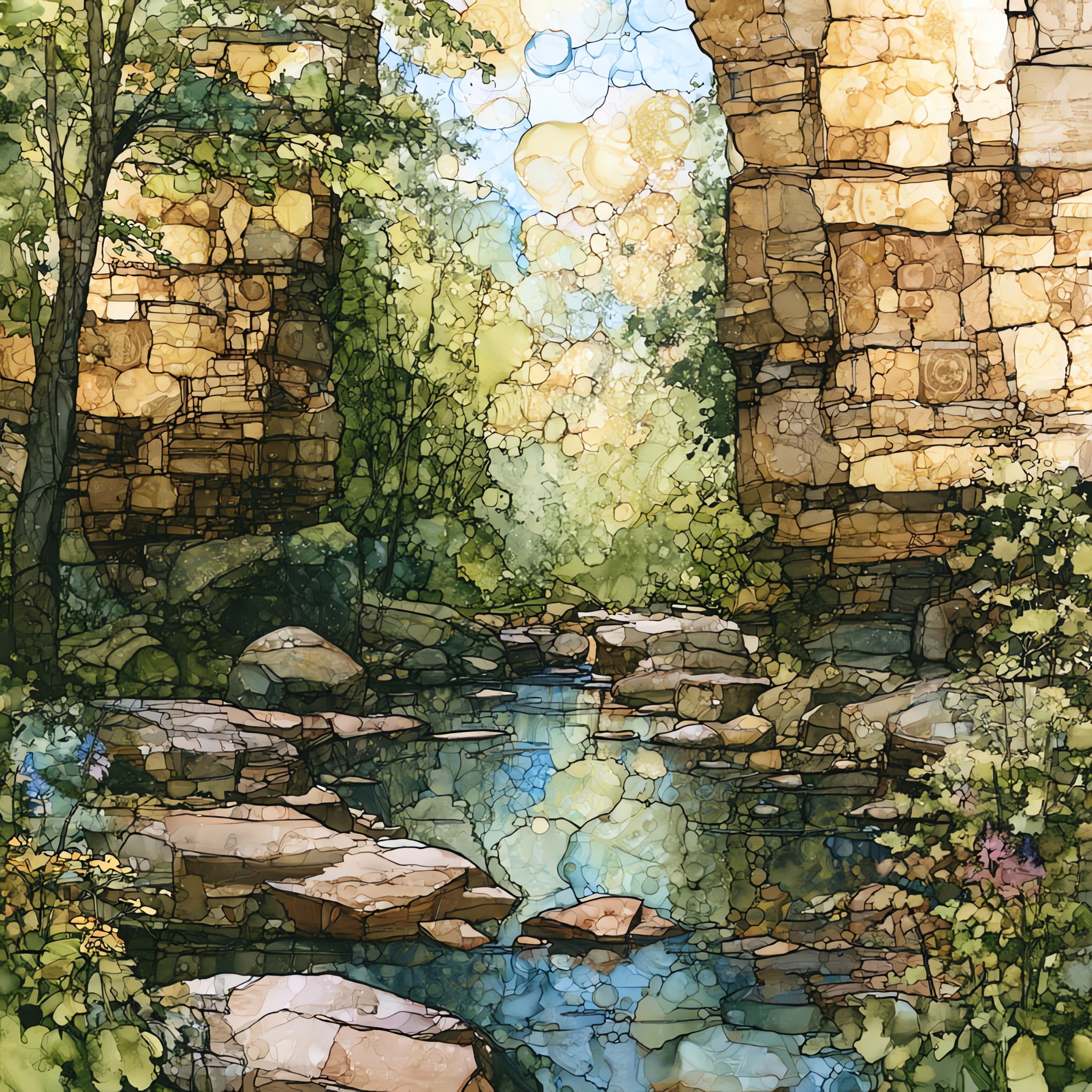 Ledges State Park — ceramic art tile