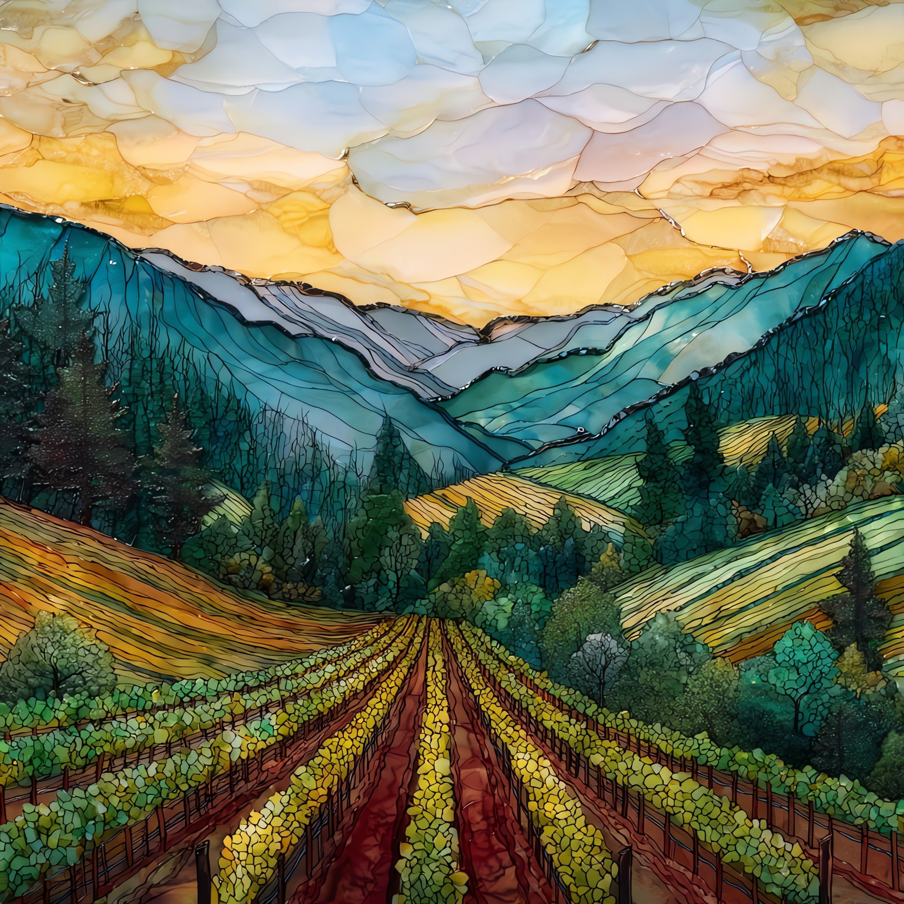 Anderson Valley — ceramic art tile