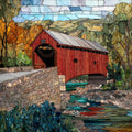 the Pulpmill covered bridge over Otter — ceramic art tile