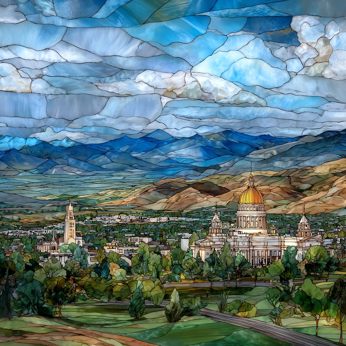 the Mount Helena city overlook — ceramic art tile