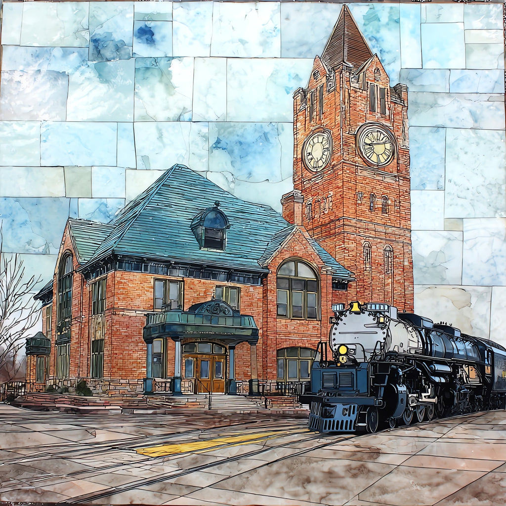 the Cheyenne Depot historic — ceramic art tile