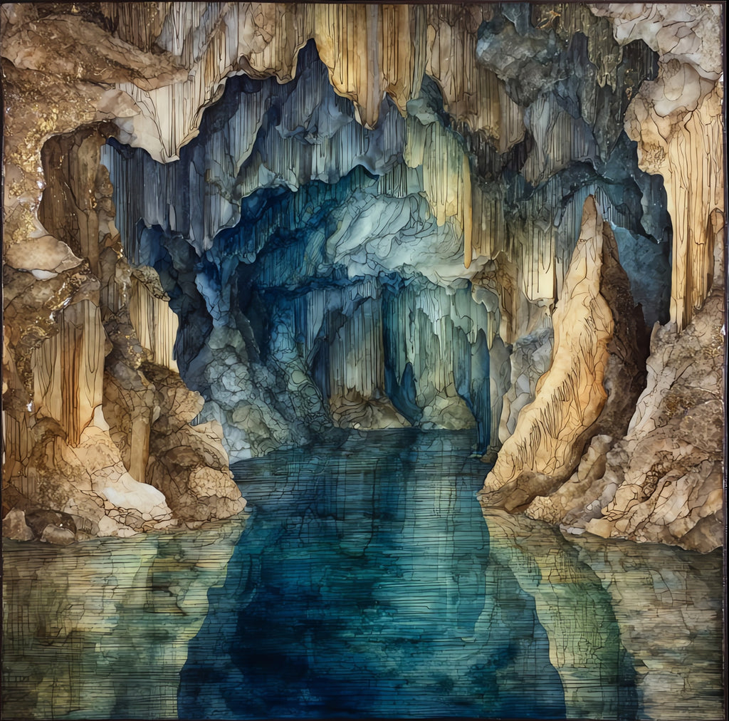 Endless Caverns near New — ceramic art tile