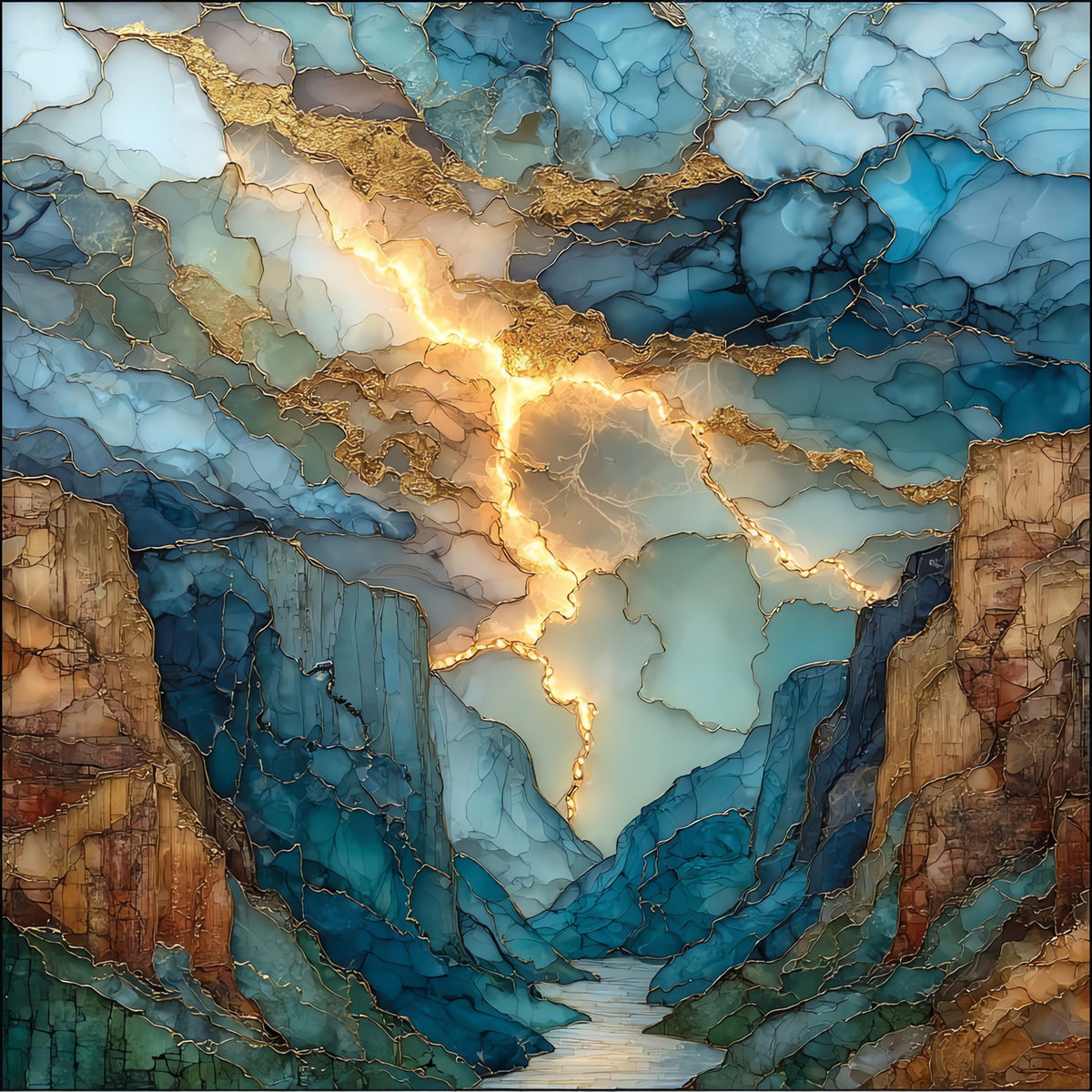a Zion monsoon thunderstorm — ceramic art tile