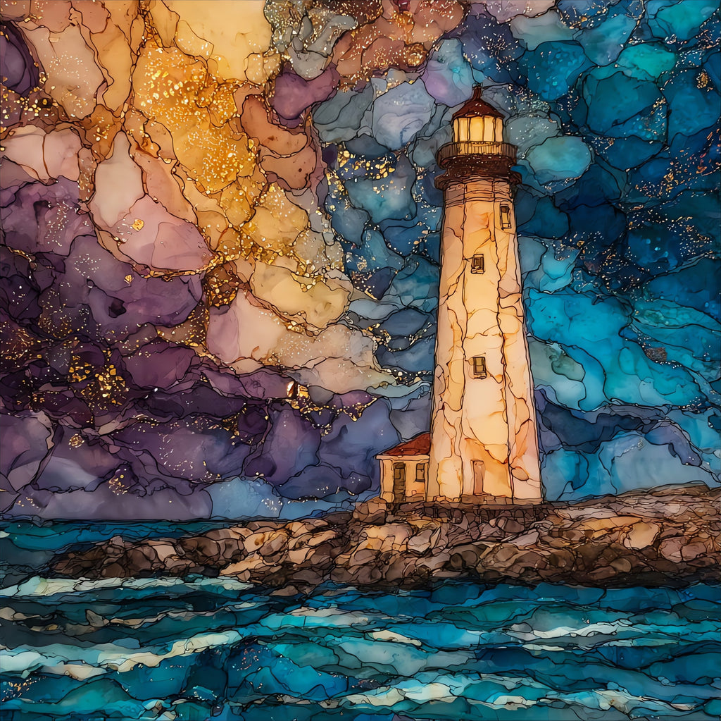 the Tawas Point Lighthouse — ceramic art tile