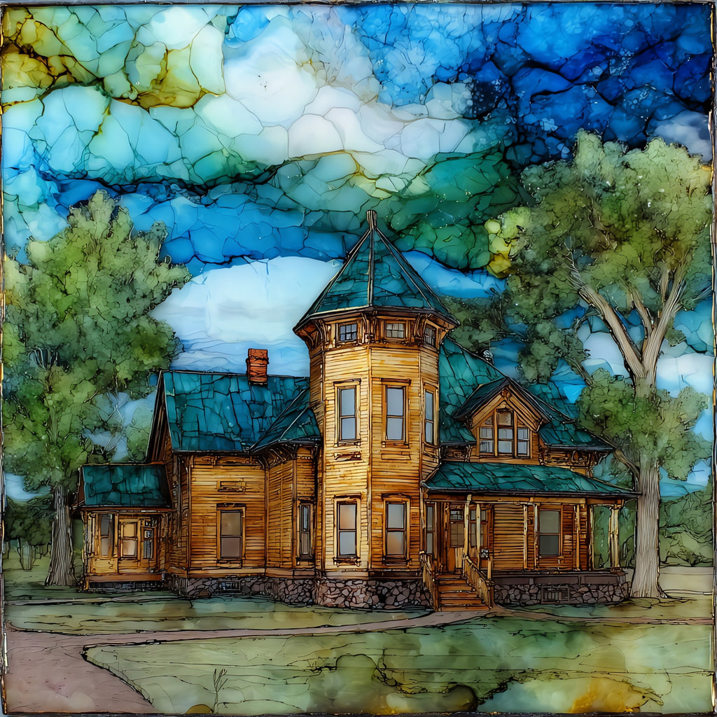 Buffalo Bill Ranch State — ceramic art tile