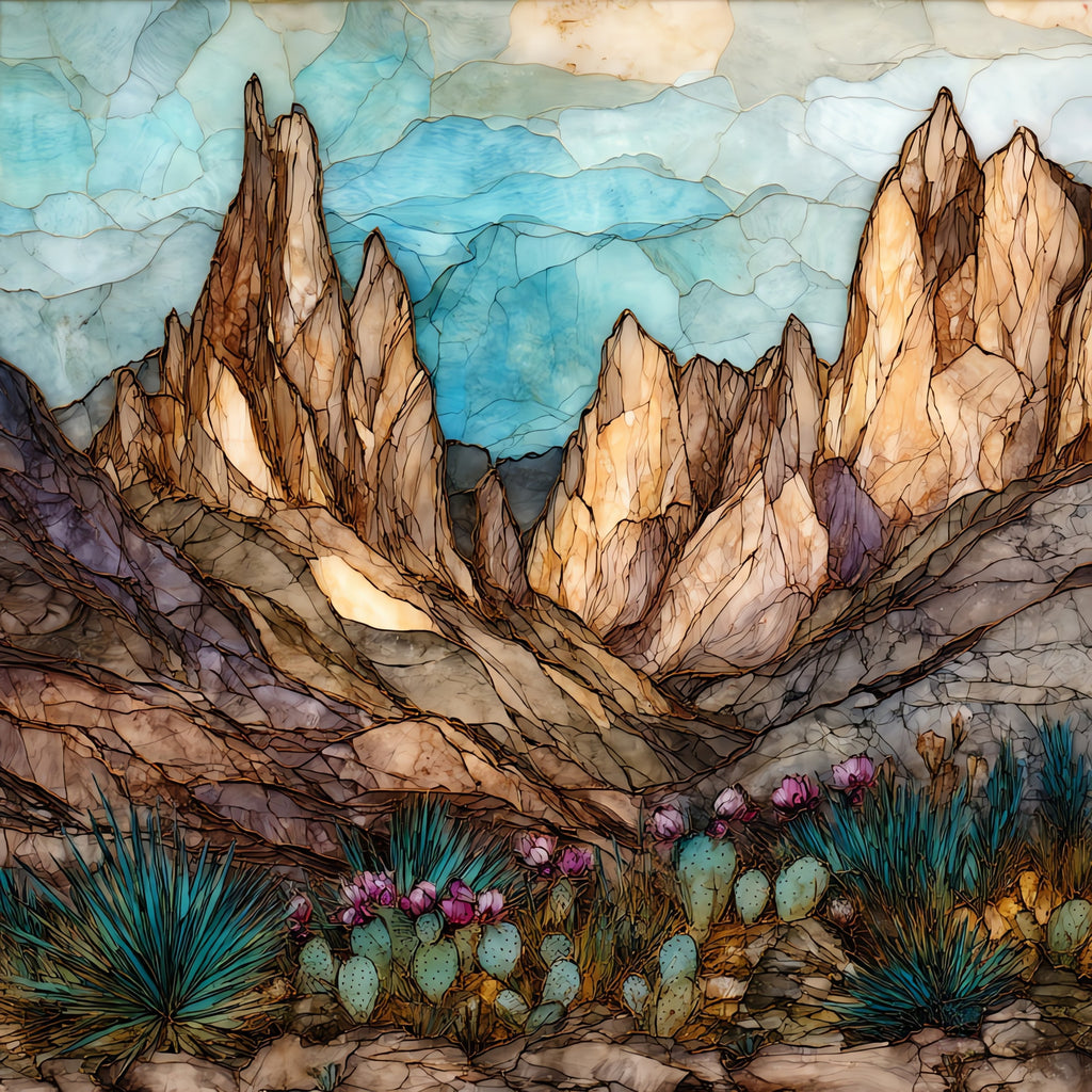 Organ Mountains Soledad Canyon — ceramic art tile