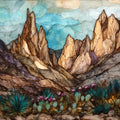 Organ Mountains Soledad Canyon — ceramic art tile