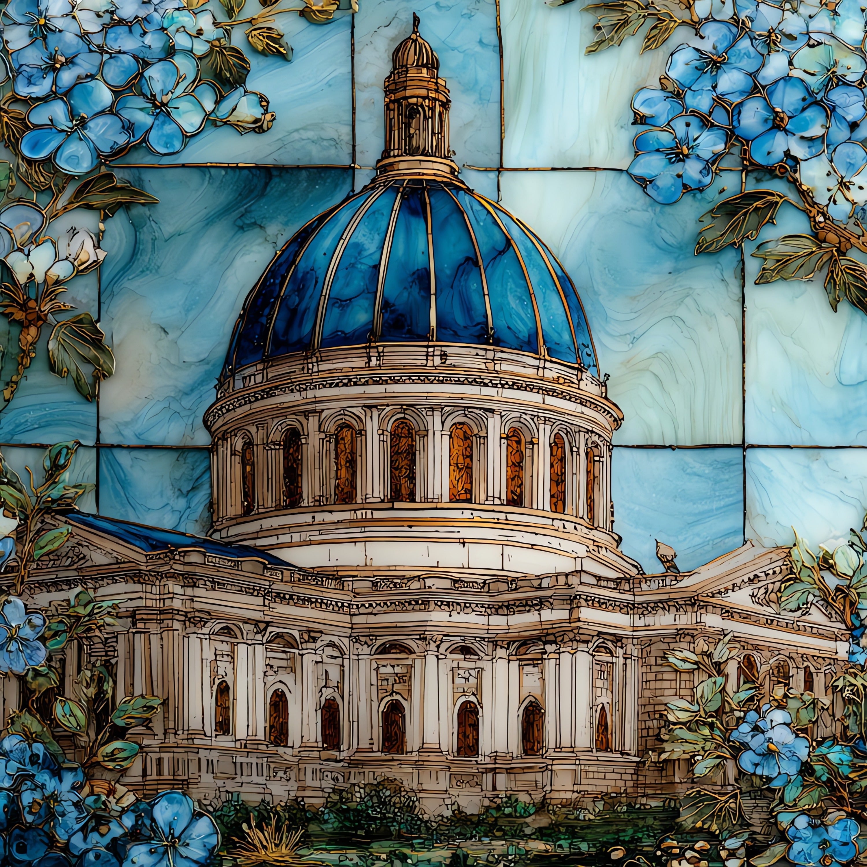 the Basilica of the Assumption — ceramic art tile