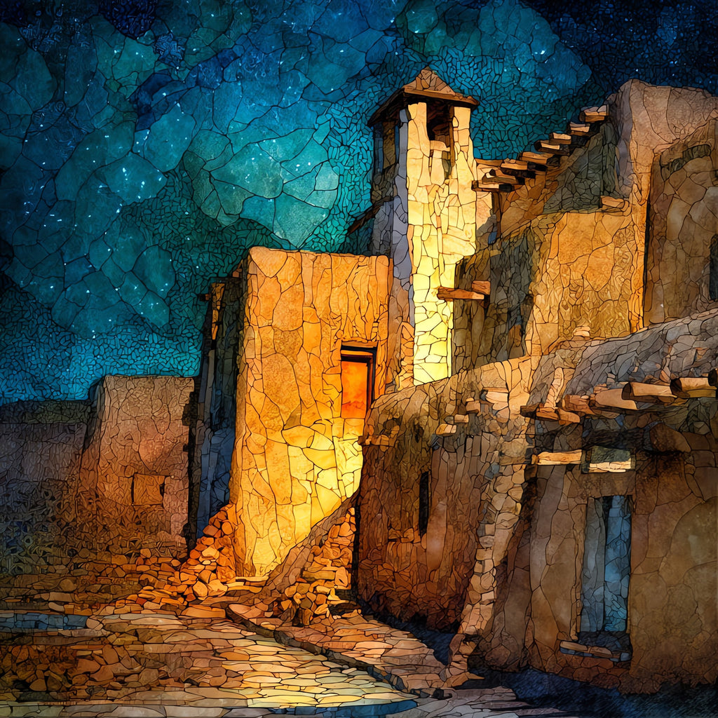 Acoma San Esteban Mission — ceramic art tile