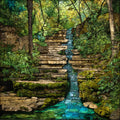 Dunning Spring waterfall — ceramic art tile
