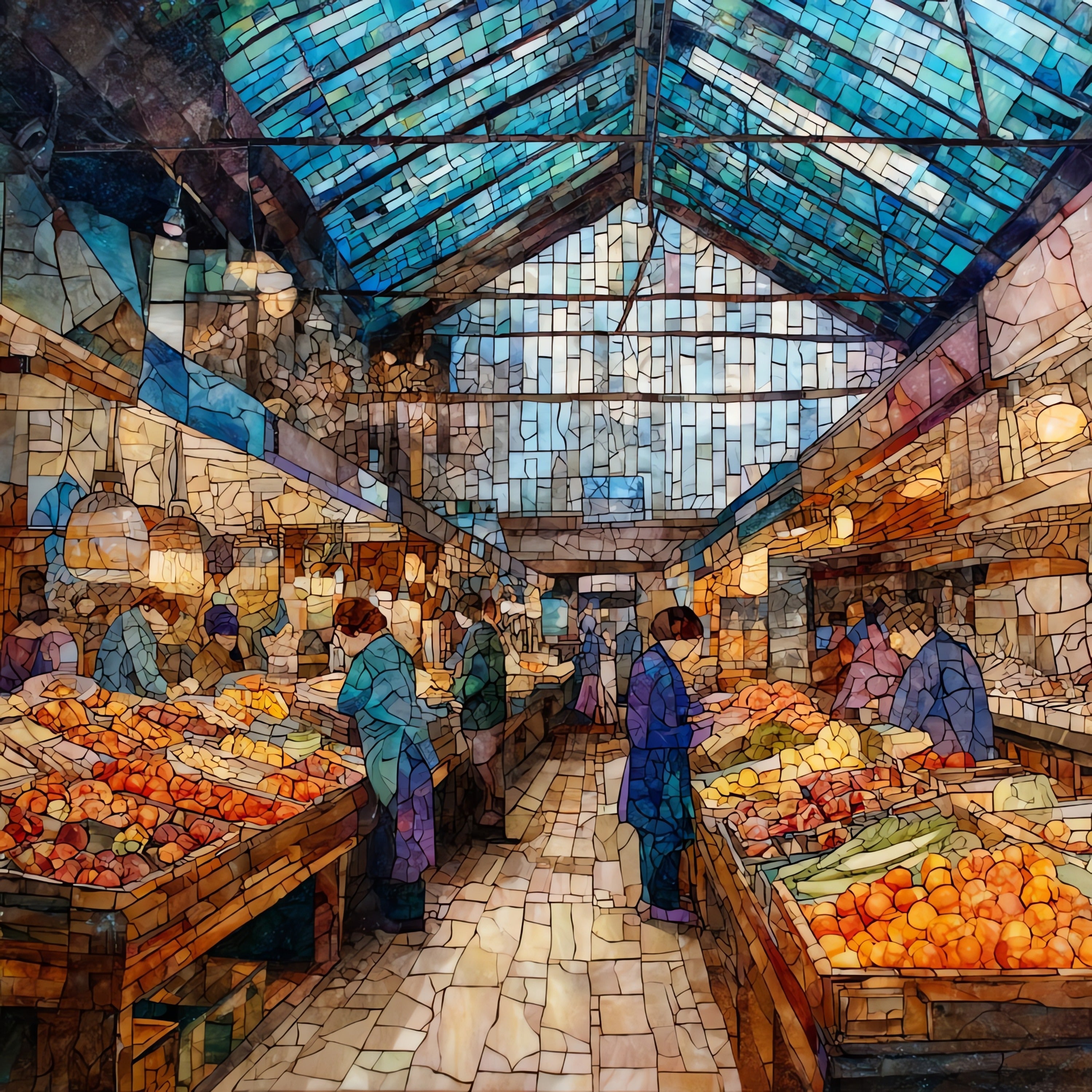 the Lexington Market historic — ceramic art tile