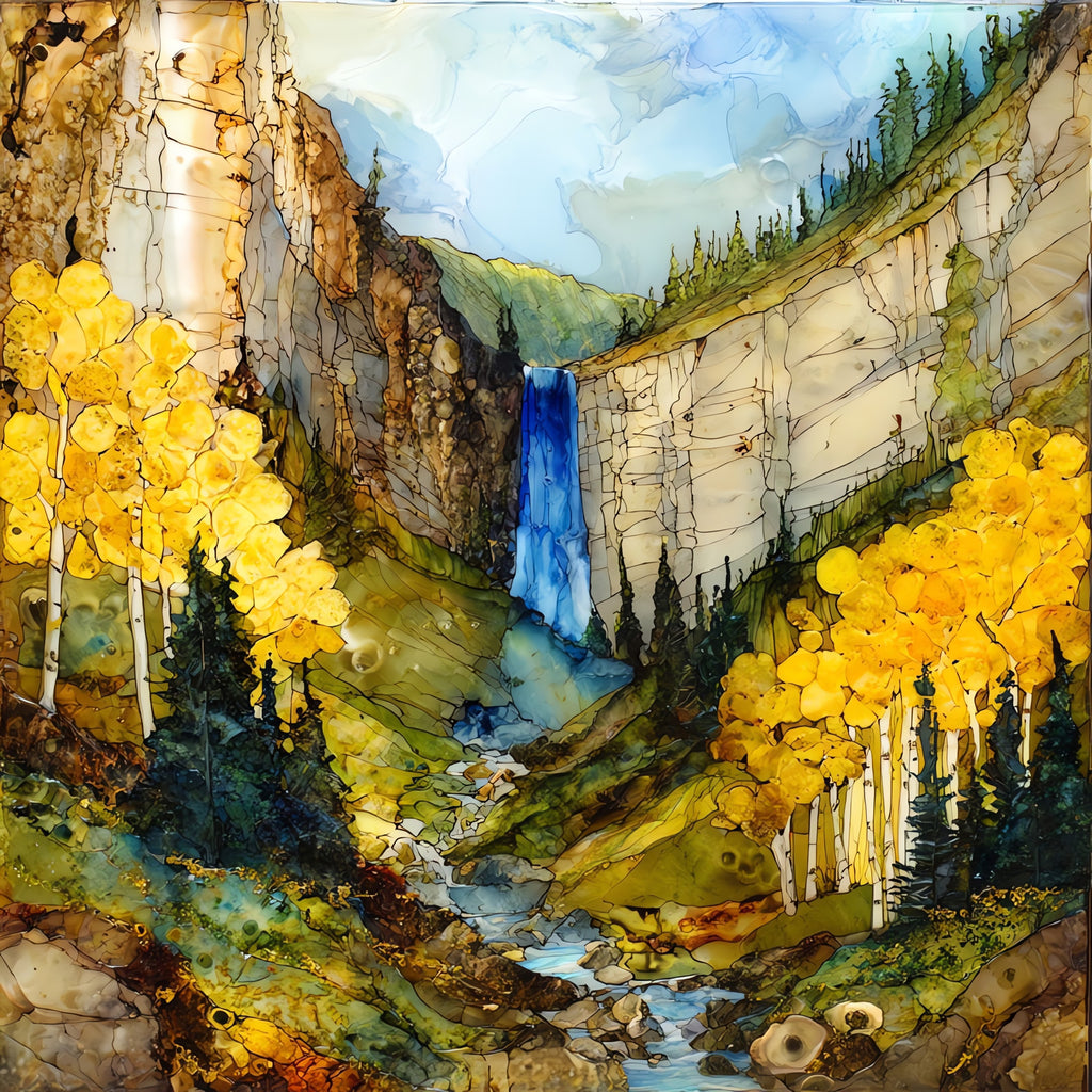 Bridal Veil Falls in — ceramic art tile
