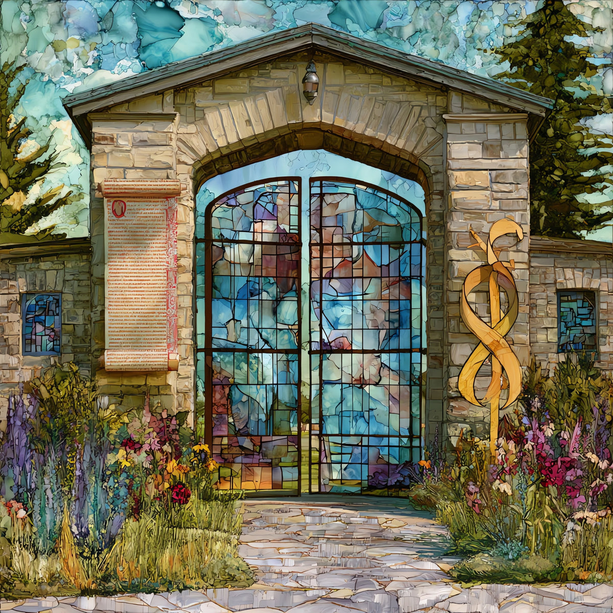 the International Peace Garden — ceramic art tile
