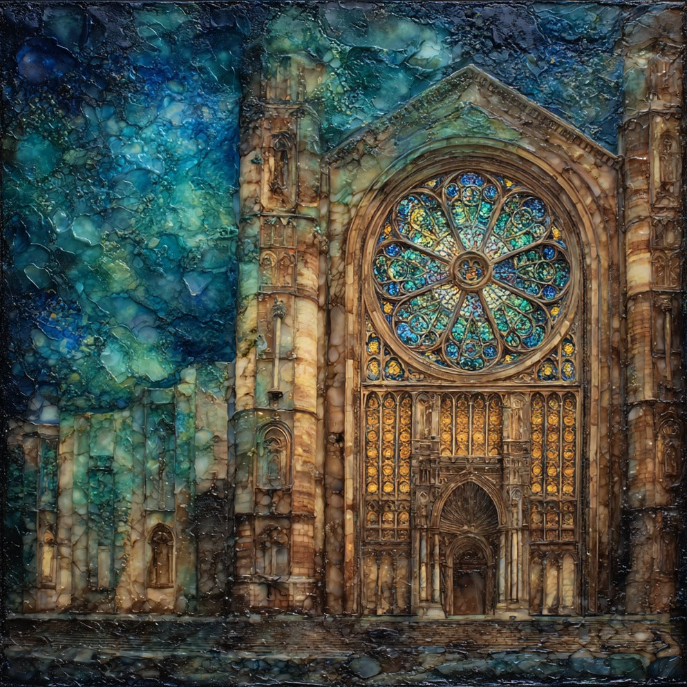 Granada Cathedral Renaissance Facade — ceramic art tile