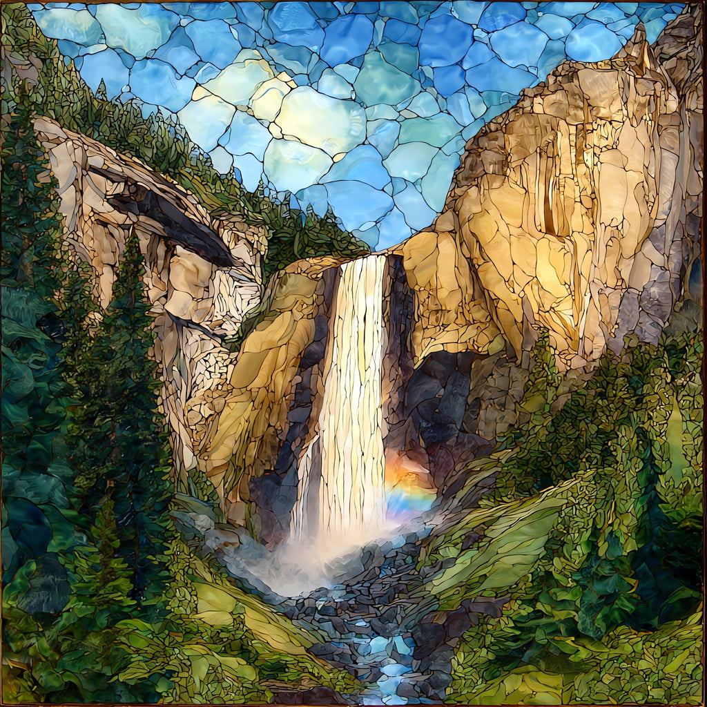Vernal Fall Mist Trail — ceramic art tile