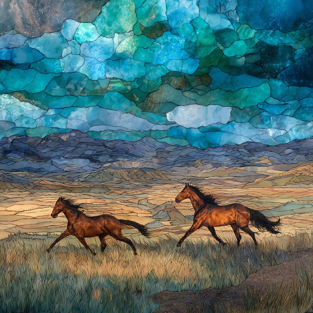 the Land Run Monument — ceramic art tile