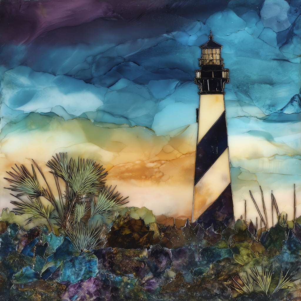 Playalinda Beach Canaveral National — ceramic art tile