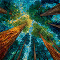 the sequoia canopy — ceramic art tile