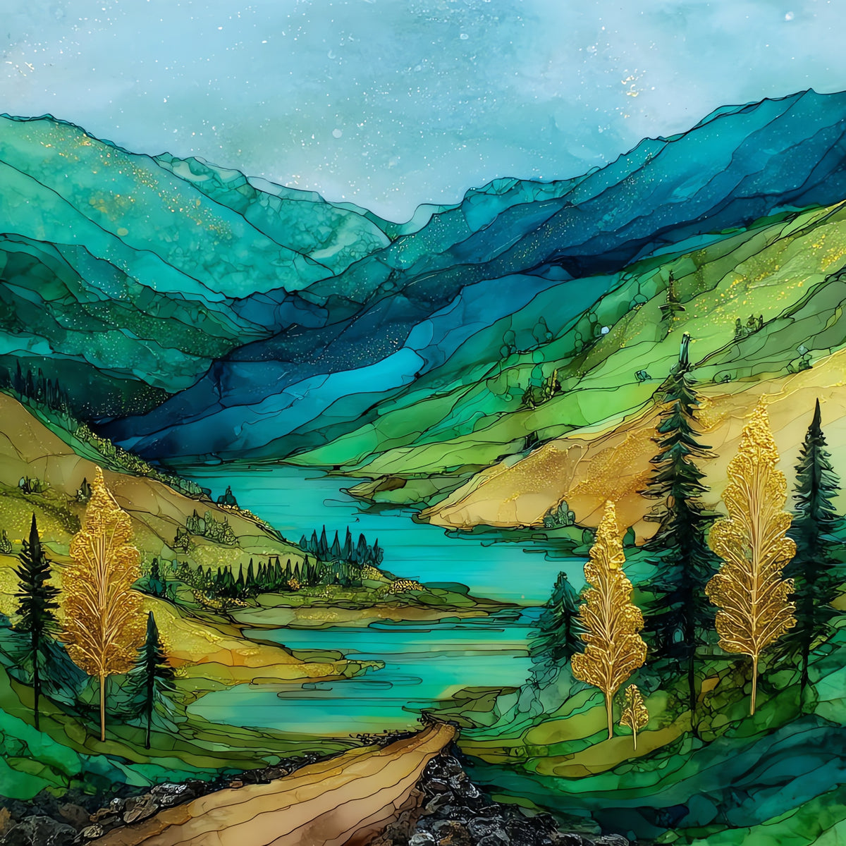 the Swan Range — ceramic art tile