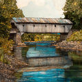 the Scott covered bridge — ceramic art tile