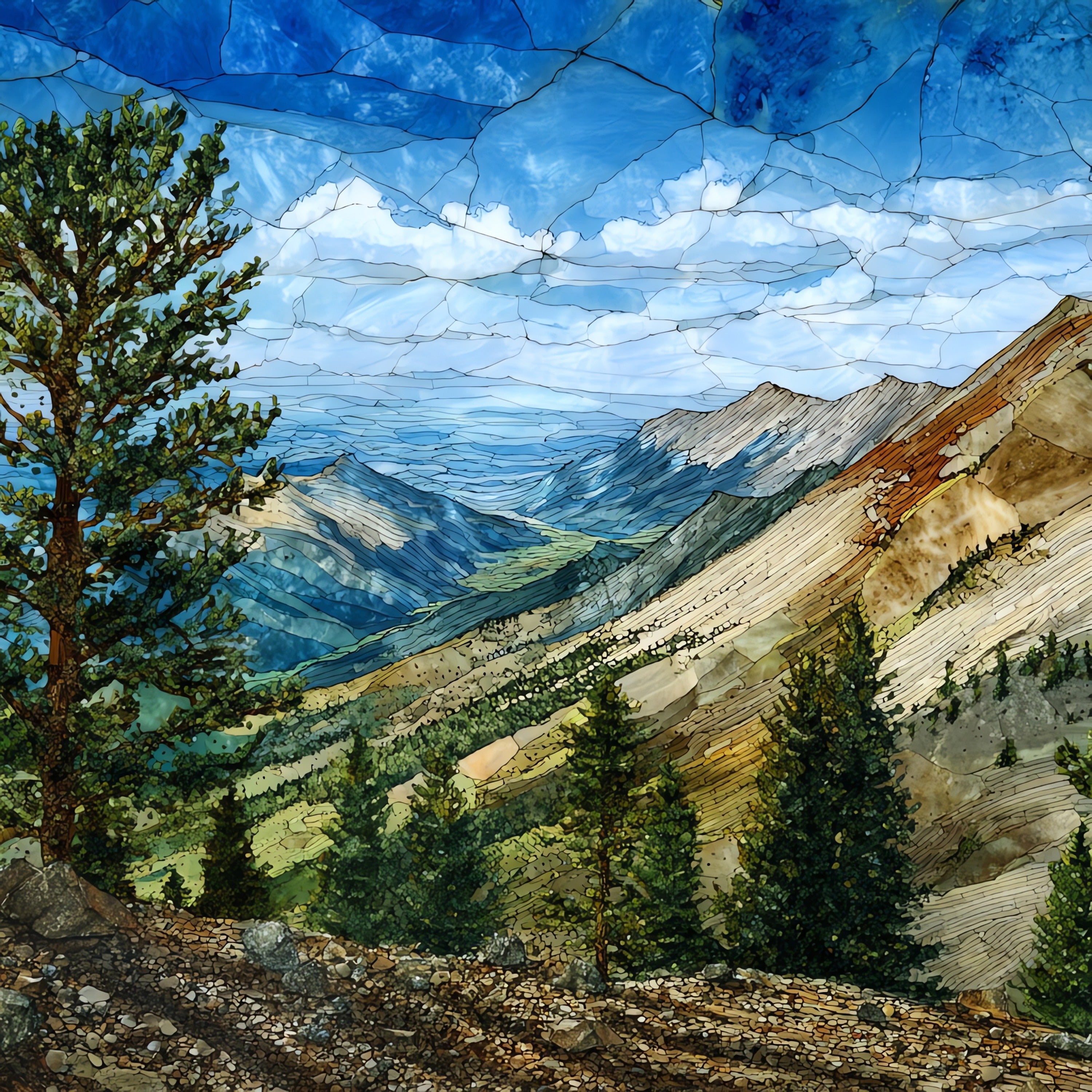 Mather Overlook on Wheeler Peak Drive — ceramic art tile