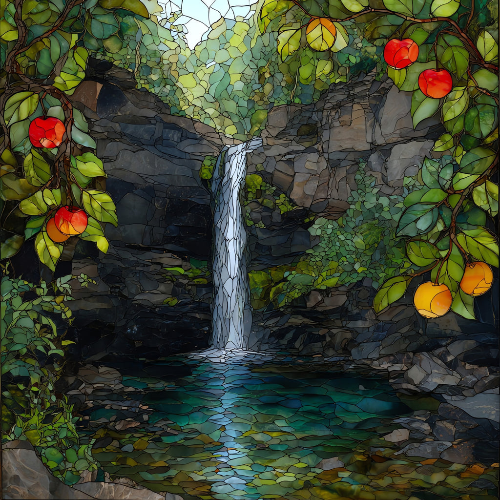 Apple Orchard Falls — ceramic art tile