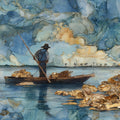 St. George Island lighthouse — ceramic art tile