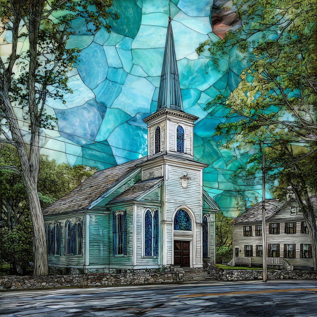 the Litchfield Green and — ceramic art tile