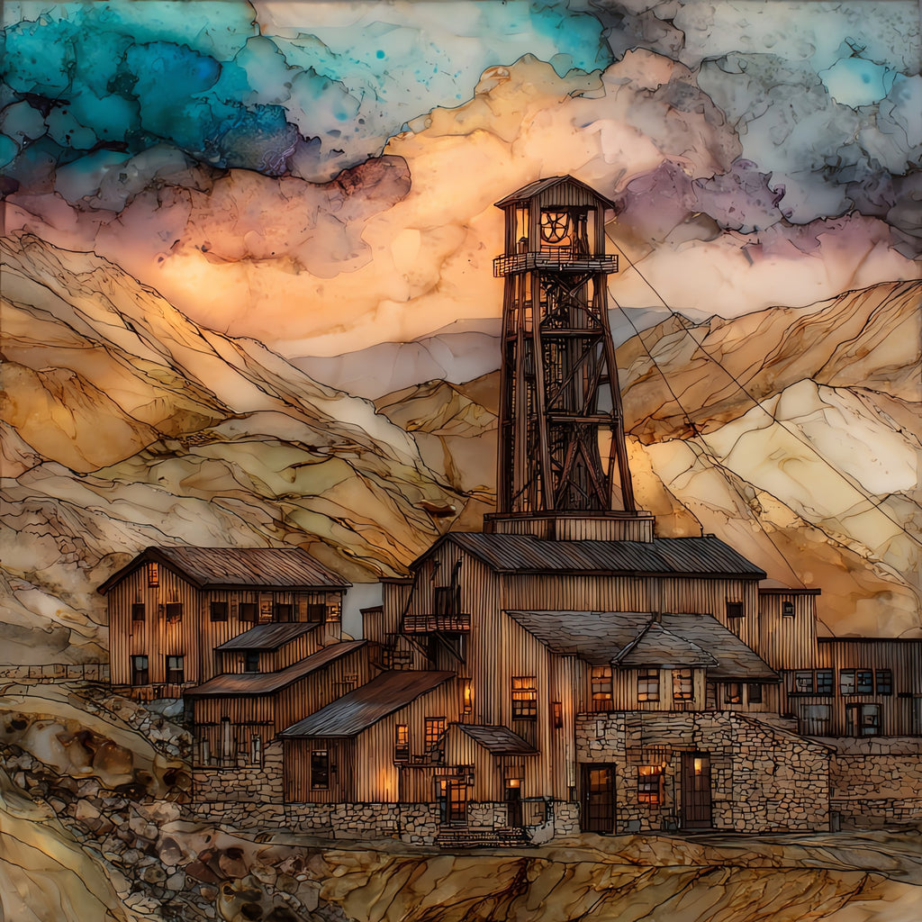 the Homestake Mine — ceramic art tile