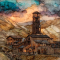 the Homestake Mine — ceramic art tile