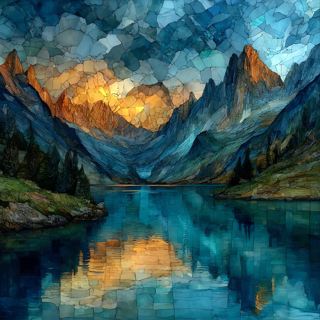 Sky Pond — ceramic art tile