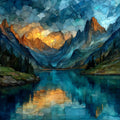 Sky Pond — ceramic art tile