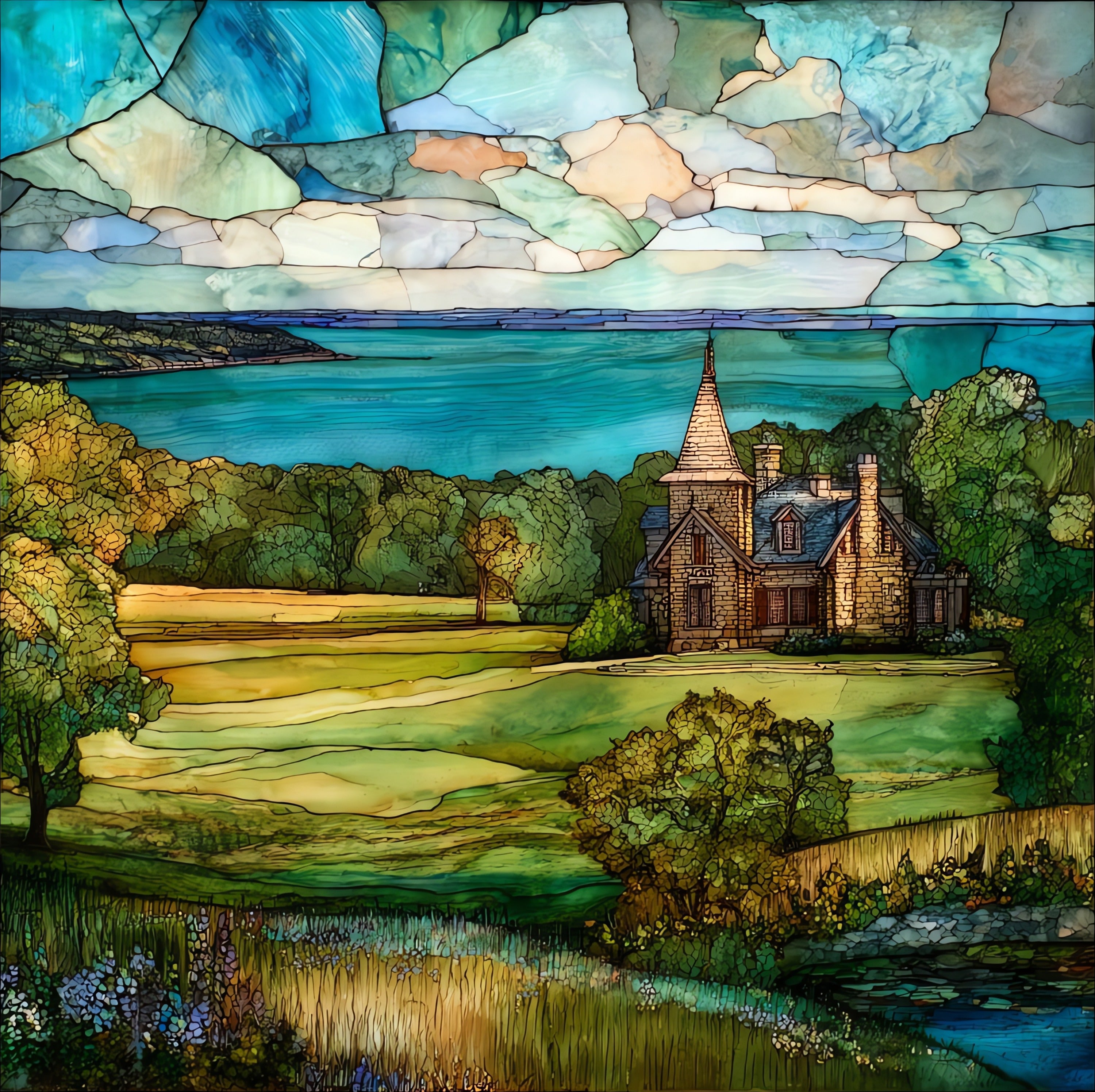 Caumsett State Park on Lloyd Neck — ceramic art tile