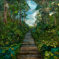 Lake Okeechobee fishing pier — ceramic art tile