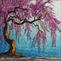 Kamogawa River Sakura — ceramic art tile