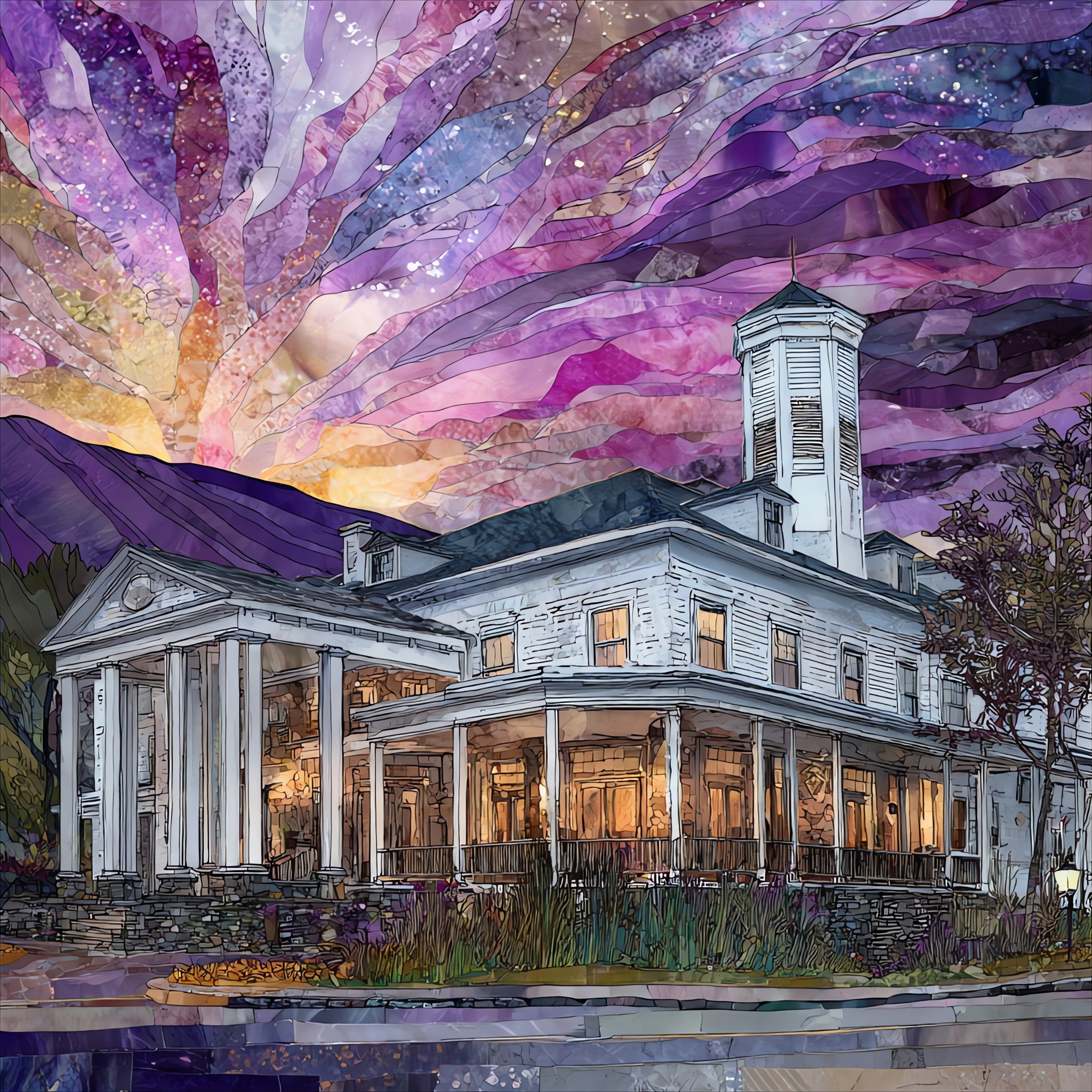 the Equinox Hotel in — ceramic art tile