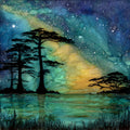 the Pearl River cypress swamp — ceramic art tile