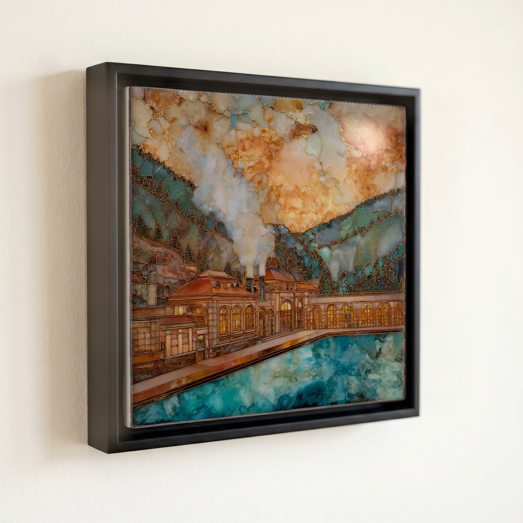 Glenwood Springs hot pool Ceramic Art Tile — front