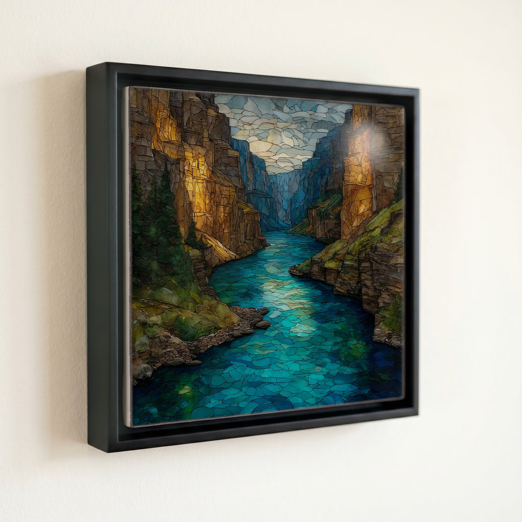 Colorado River winding between — front