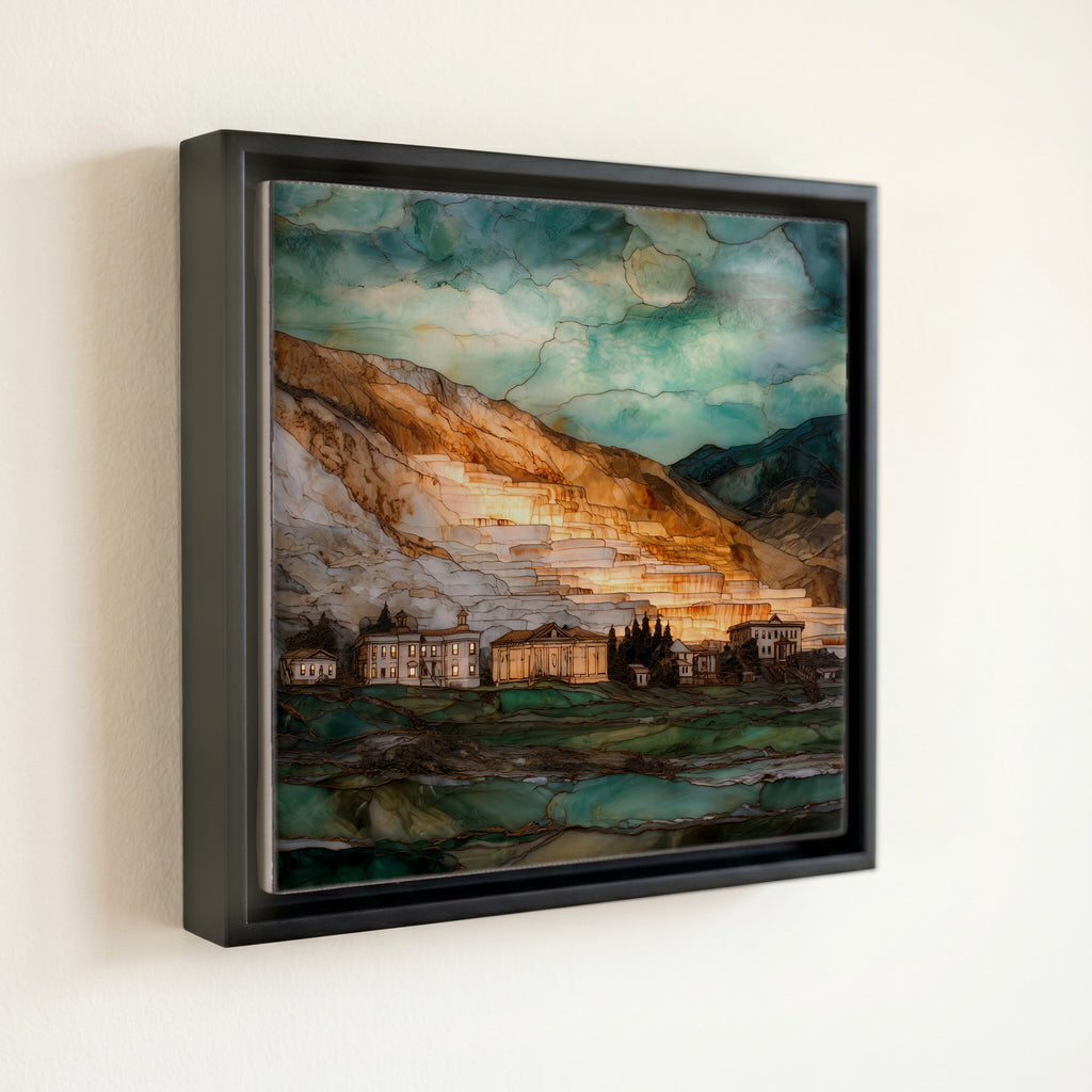 the Mammoth Hot Springs — front