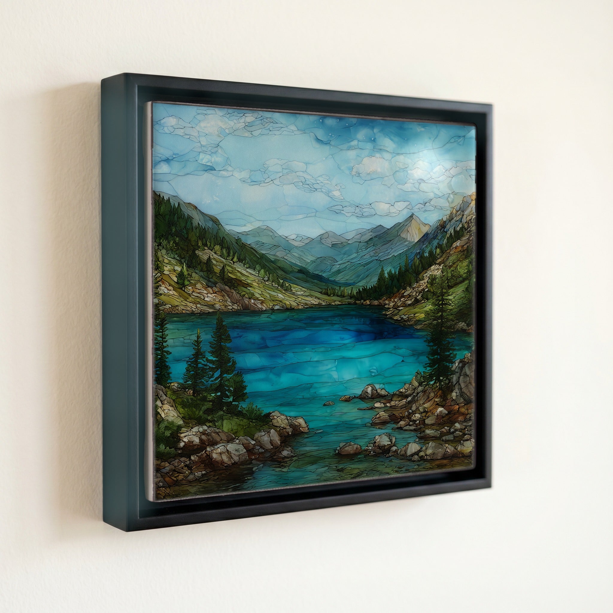 a high alpine lake — front