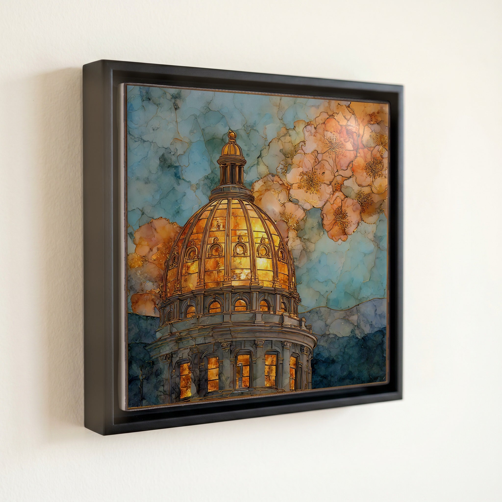 Colorado State Capitol dome Denver Metro Ceramic Art Tile — front